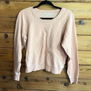Madewell Pale Pink Crewneck Sweatshirt Size Medium